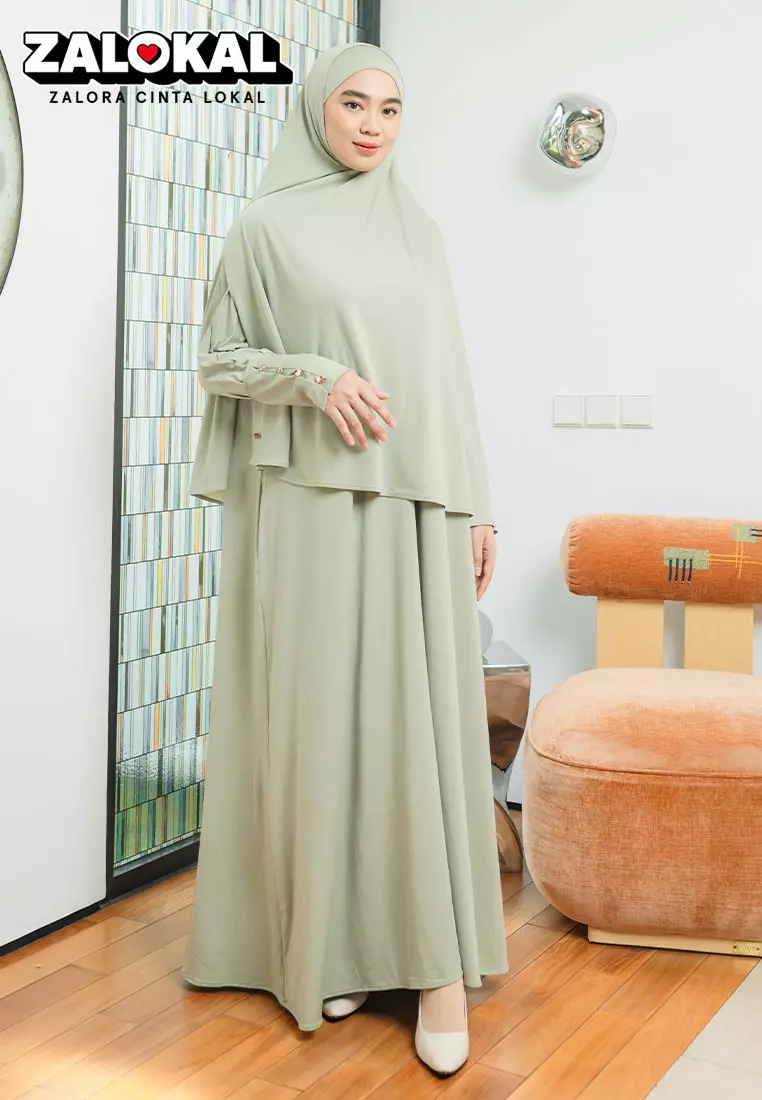 Hafisa Abaya Set Matcha