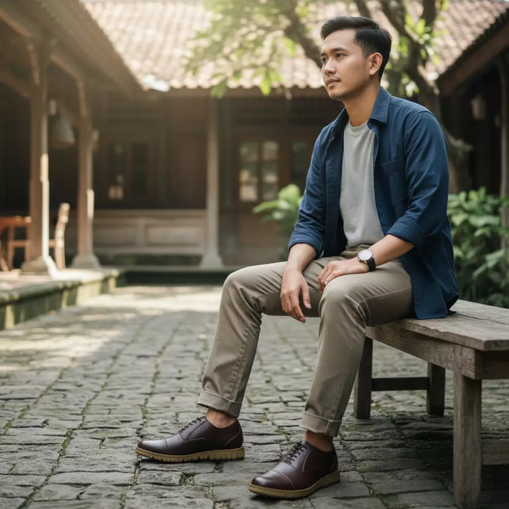 PAULMAY Sepatu Sneakers Pria  Modena 32 - Brown