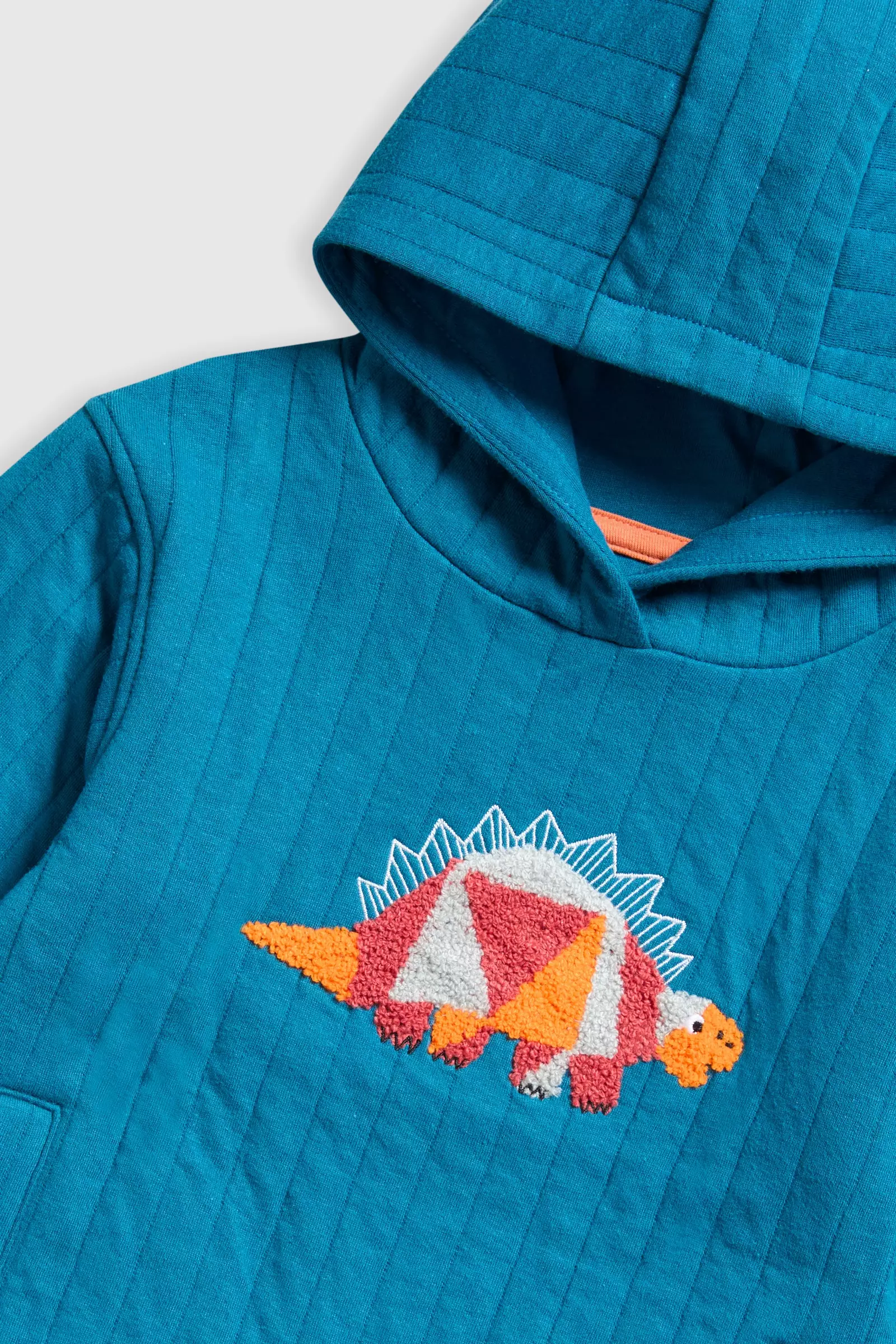 Mothercare Dino Quilted Hoodie - Jaket Hoodie Bayi Laki-laki (Biru)