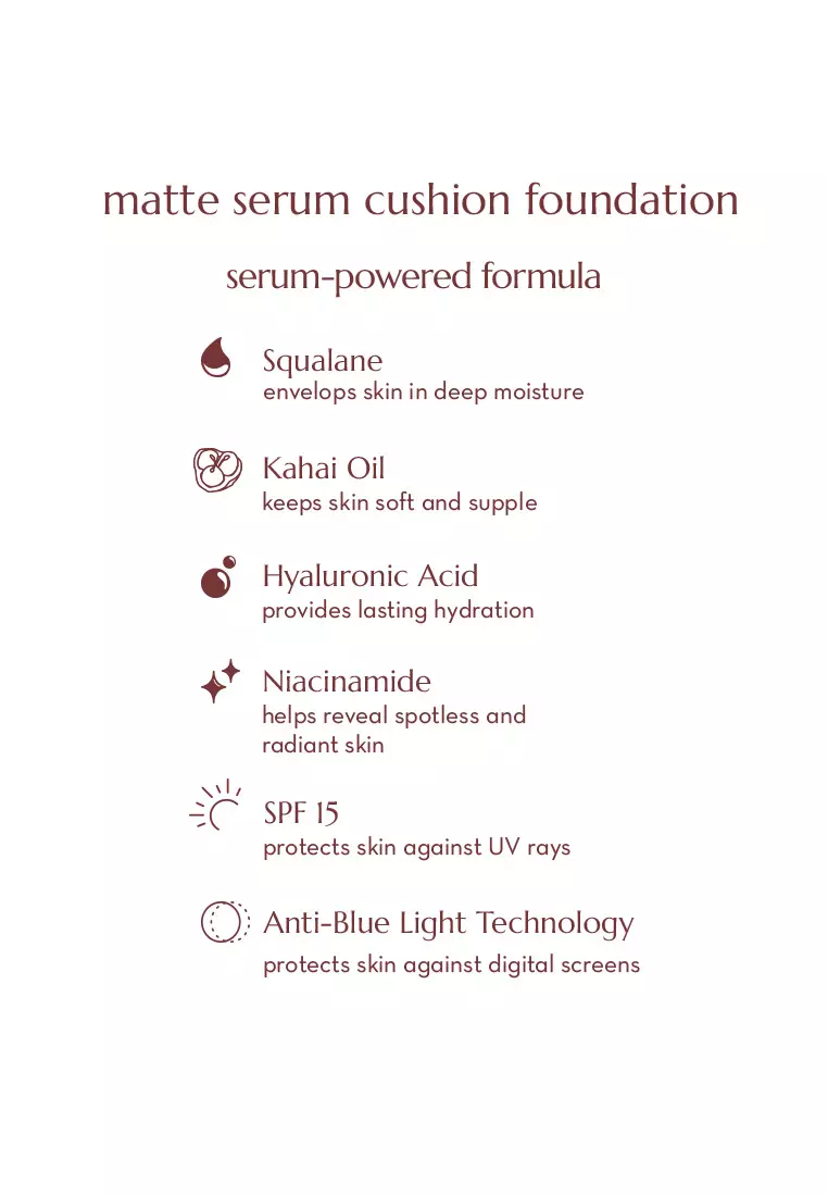 Second Skin Matte Serum Cushion Foundation SPF15 in Soft Beige