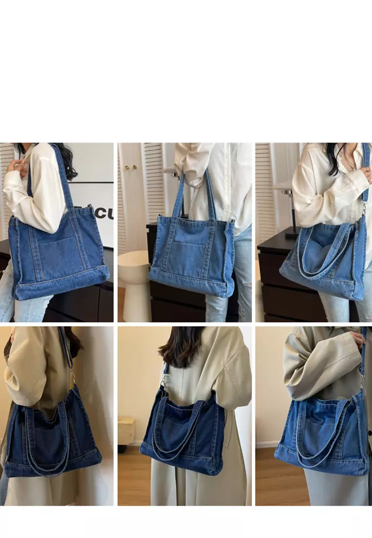 牛仔布休閒日系單肩包