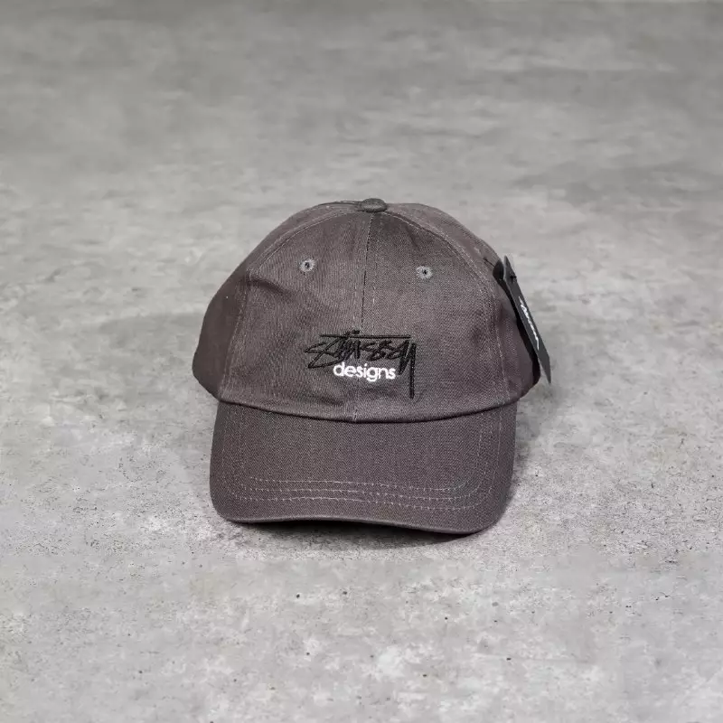 Topi STUSSY DESIGNS LOW BLACK BROWN CAP 100% ORIGINAL - OS ADJST