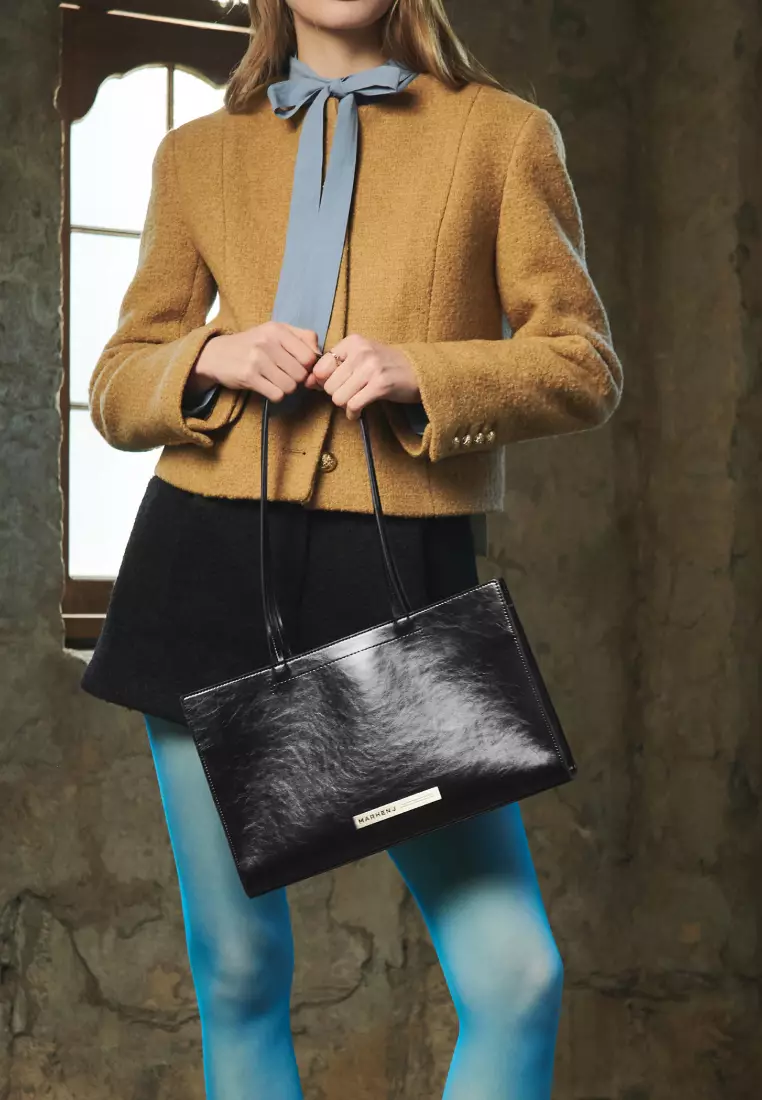 MAYA Vegan Leather Shoulder Bag Black