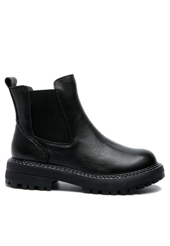 Twenty Eight Shoes black Vintage Cow Leather Chelsea Boots QB168-9 05CDBSH27D813AGS_1