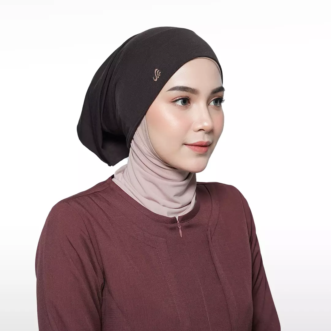 Rabbani - Ciput Seamless Polos - Coklat Kopi