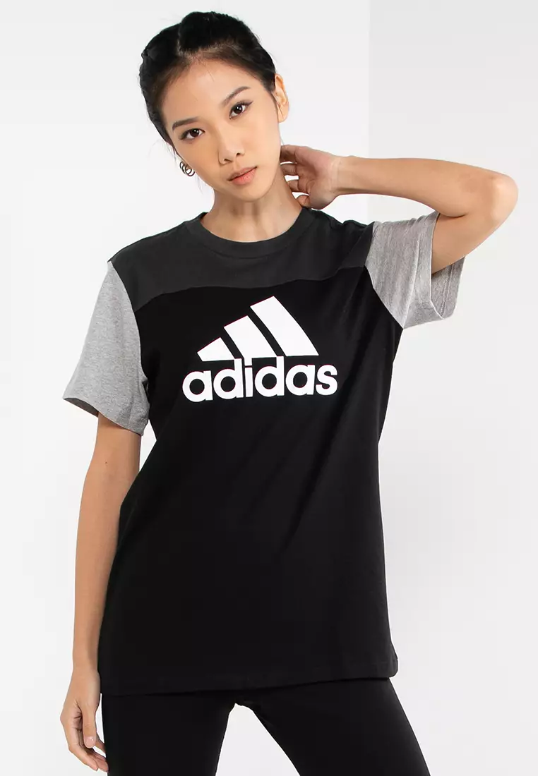 Adidas logo 2025 t shirt women's