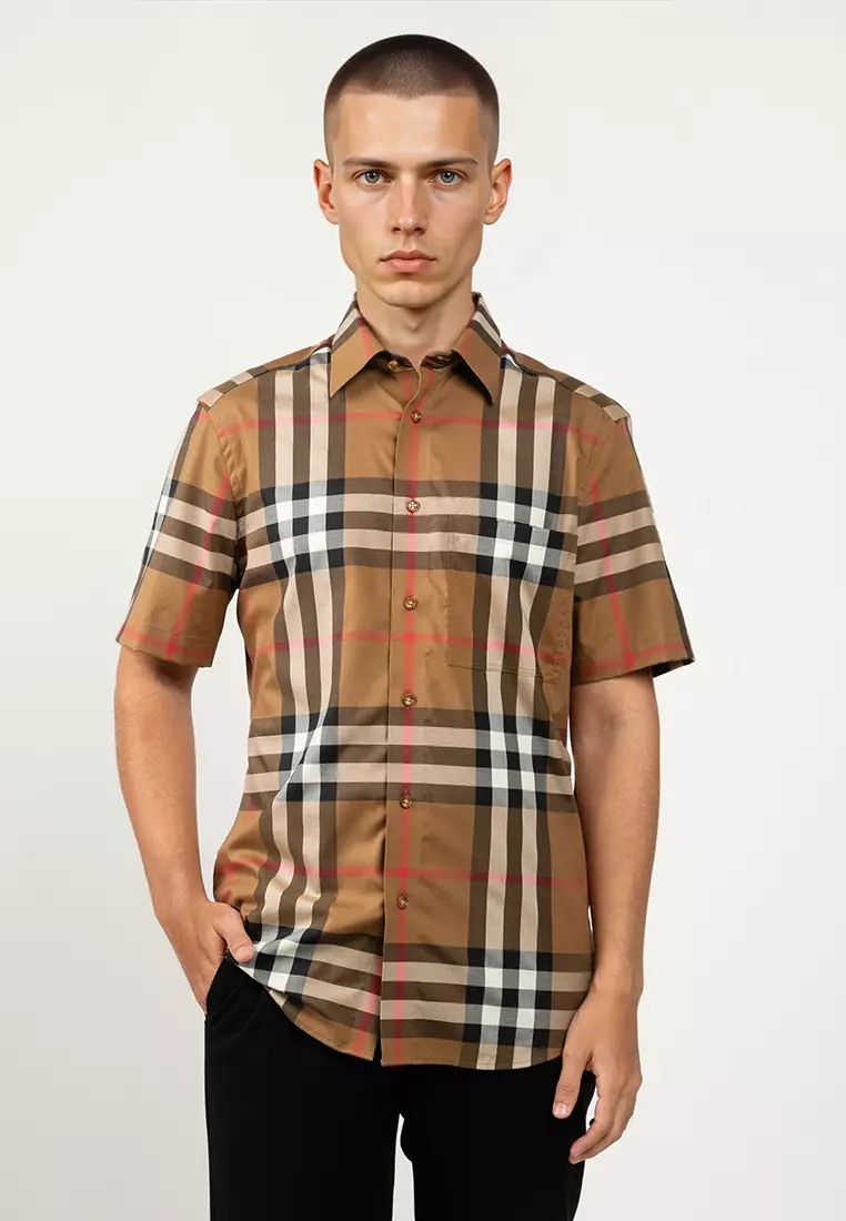 Buy BURBERRY Claverdon Short Sleeves Check Shirt 2026 Online | ZALORA