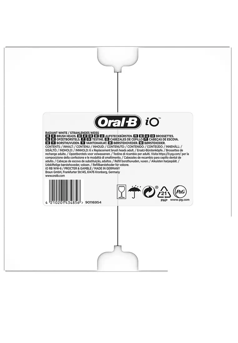 OralB OralB iO Radiant White Brush Head(6pcs) parallel import 2024