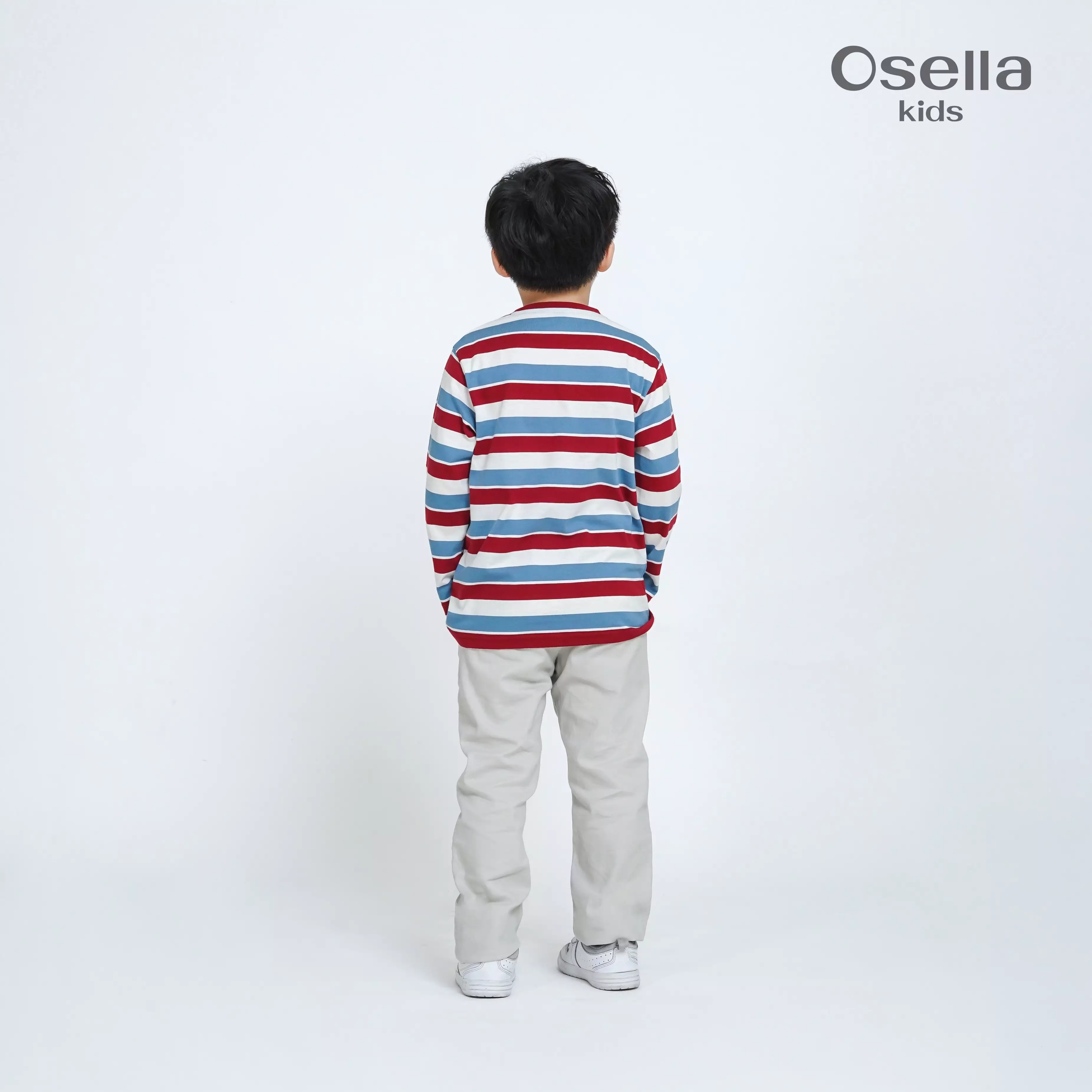 Osella Sammy- Stripe Pattern Long Sleeve T-Shirt 22775007- | Kaos Lengan Panjang Anak Laki Laki