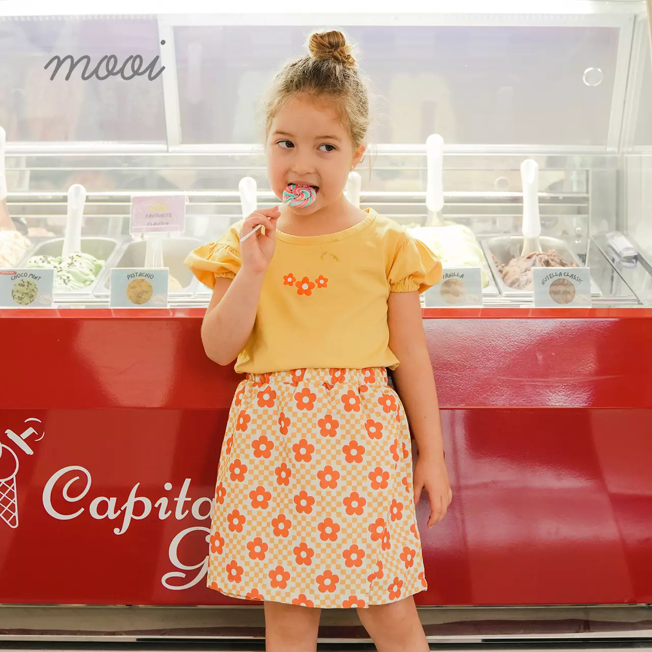 Mooi Setelan Anak Perempuan Alena Skort Set - Lavender