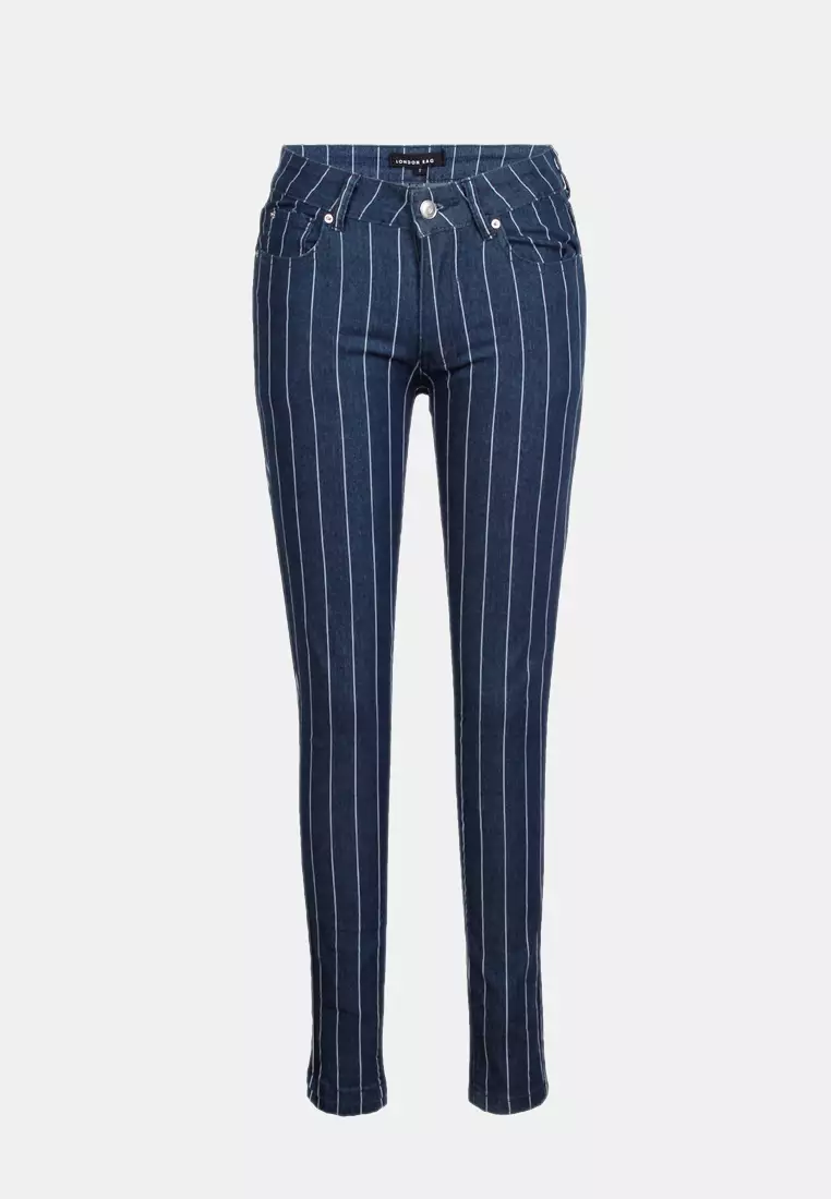 Buy London Rag White Striped Skinny Jeans 2024 Online ZALORA