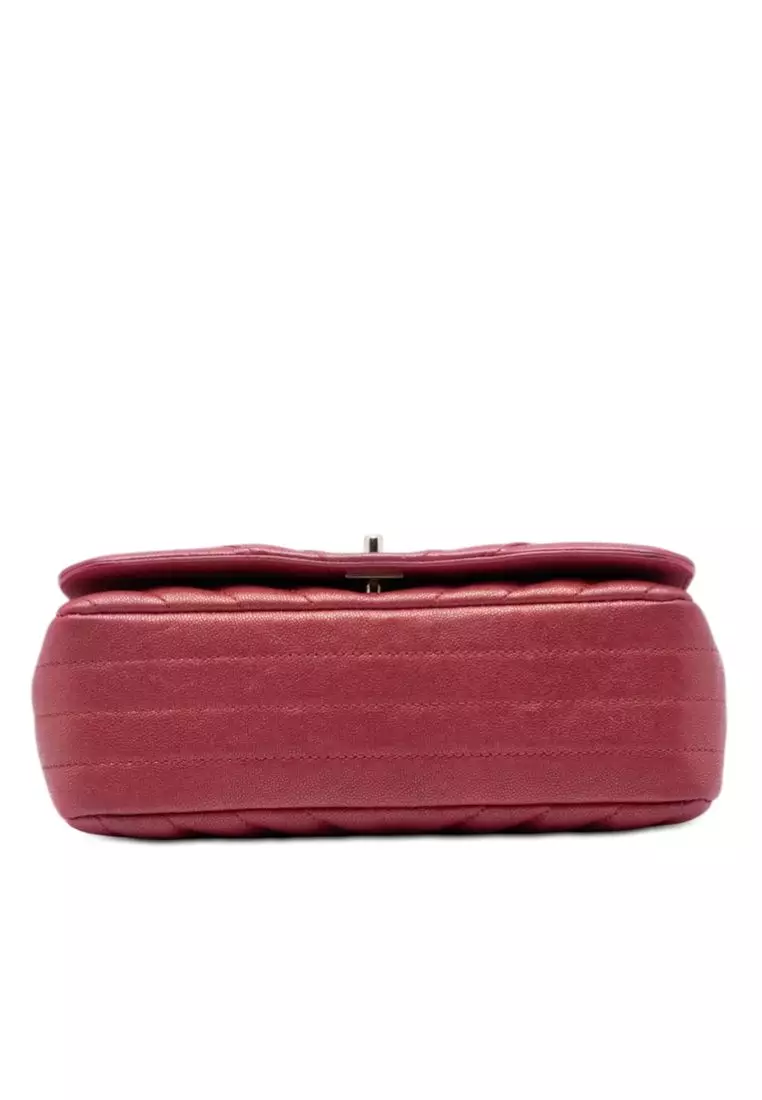 Pre-Loved Chanel Small Chevron Caviar Statement Flap