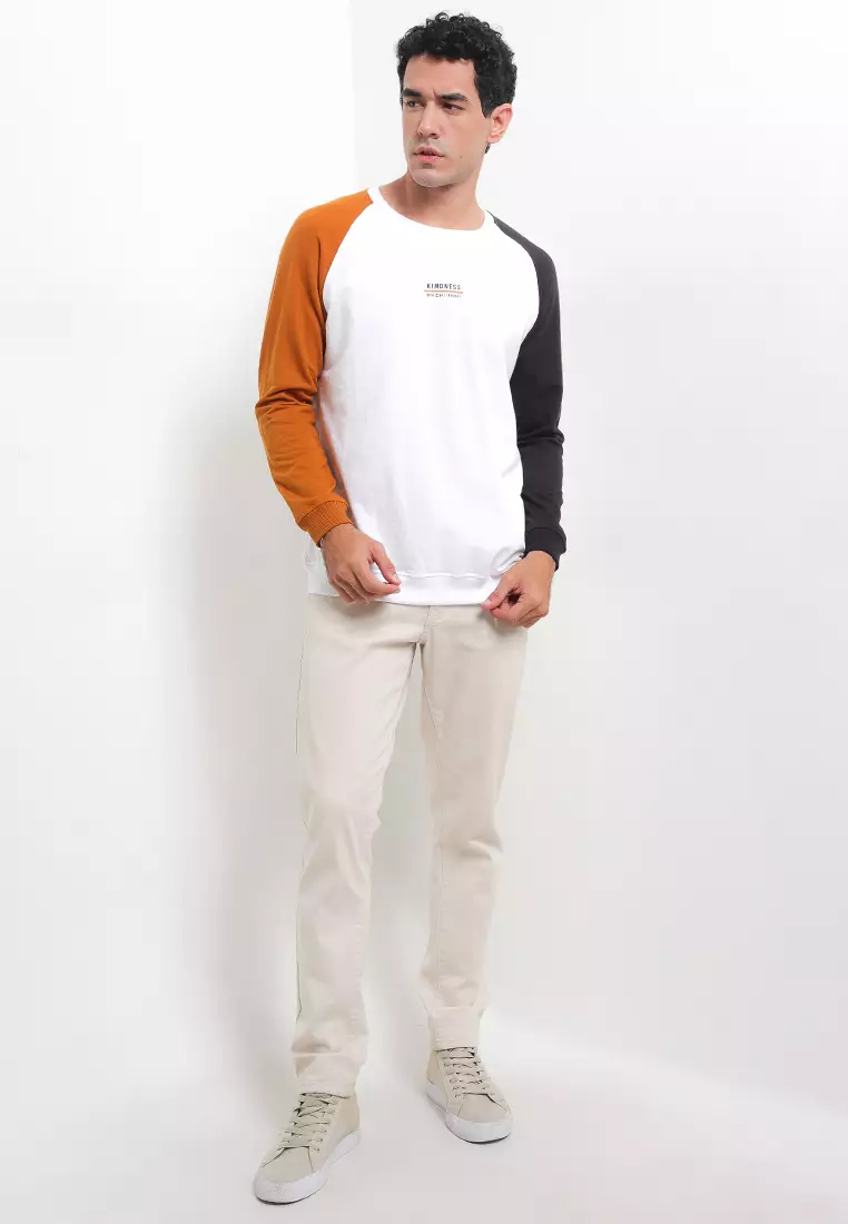 Ryusei Sweater Pria Narazaki CMB White