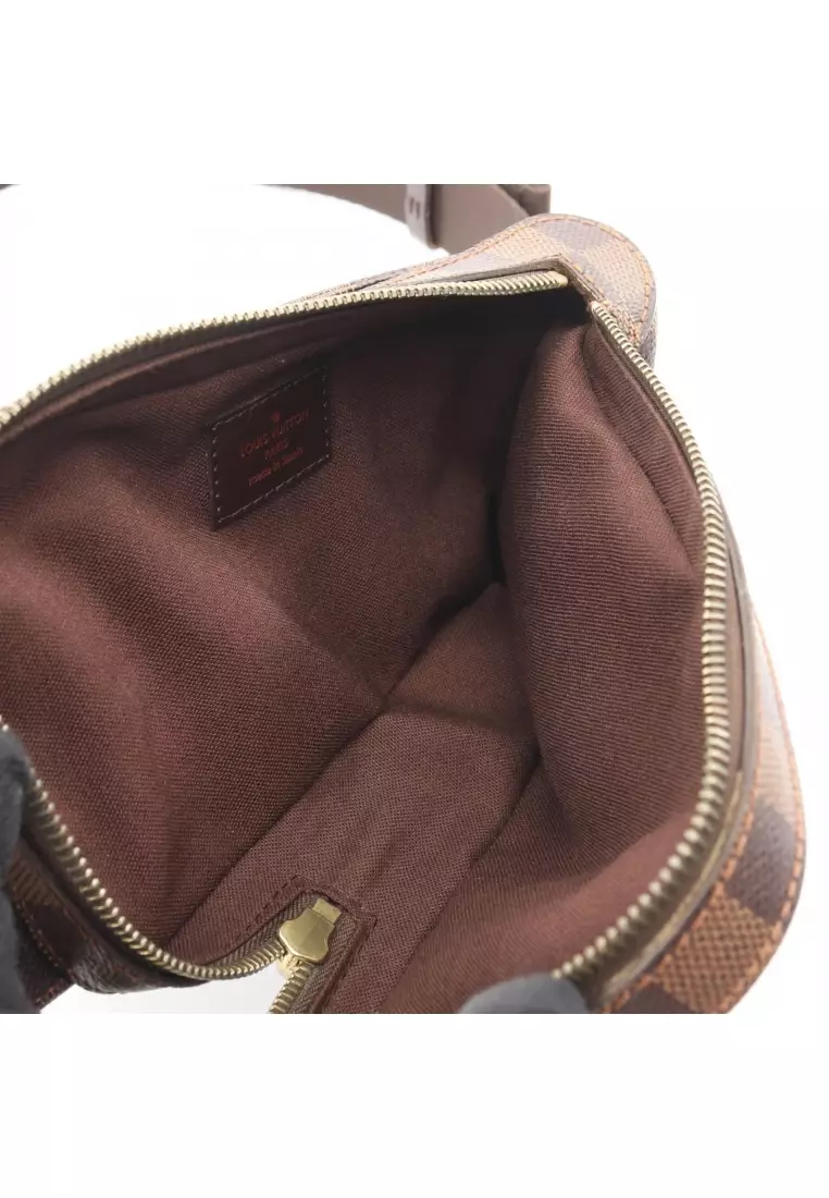 Pre-Loved Louis Vuitton Geronimos Damier  ebene body bag PVC Brown