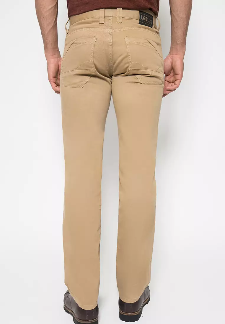 LGS - Celana Casual Chinos Pria Warna Cream Reguler Fit - CCT.777P.003.A034.C