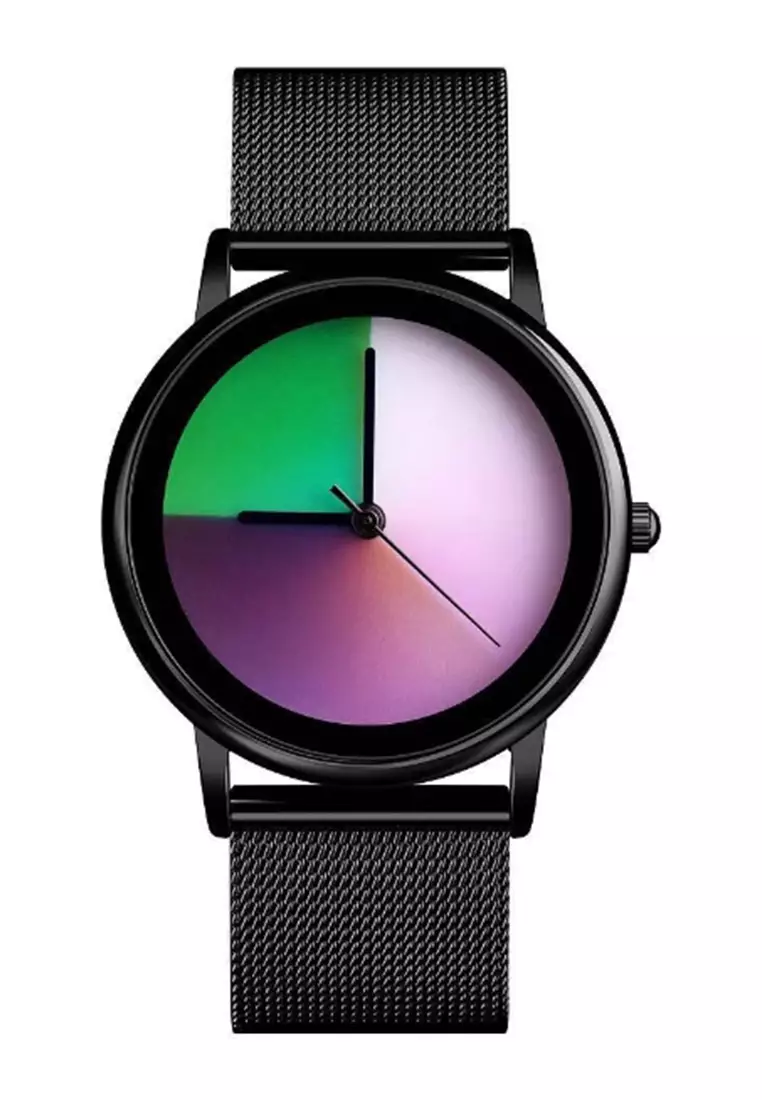 Jam Tangan Casual Analog Fashion Wanita Water Resistant 30m Strap Tali Material Mesh Steel QL09 ORIGINAL