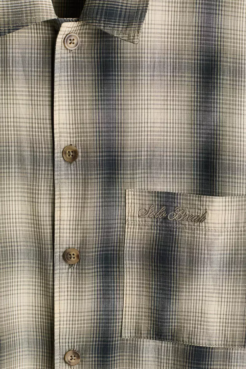 Poplin pyjama shirt and bottoms