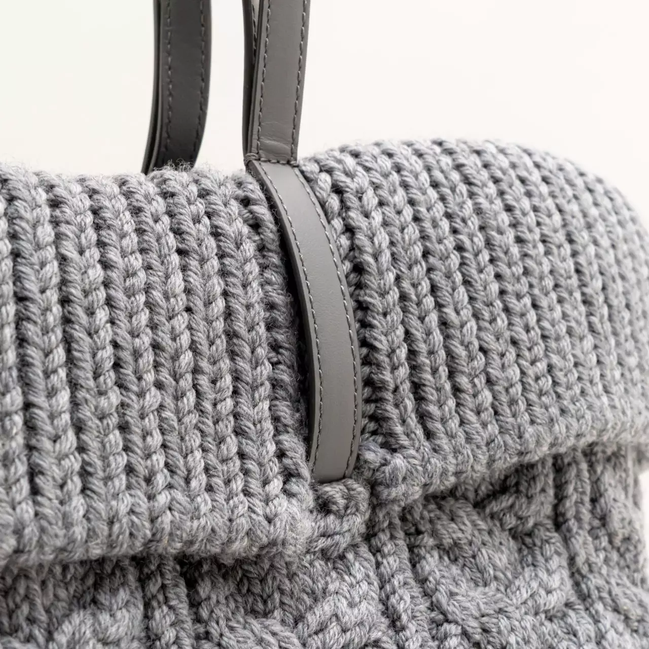 Cyme Mini Shopping Bag Merino Wool Galet