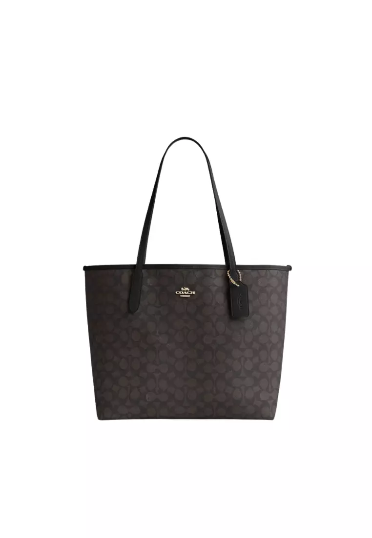 zip tote Coach Coated Canvas Tote