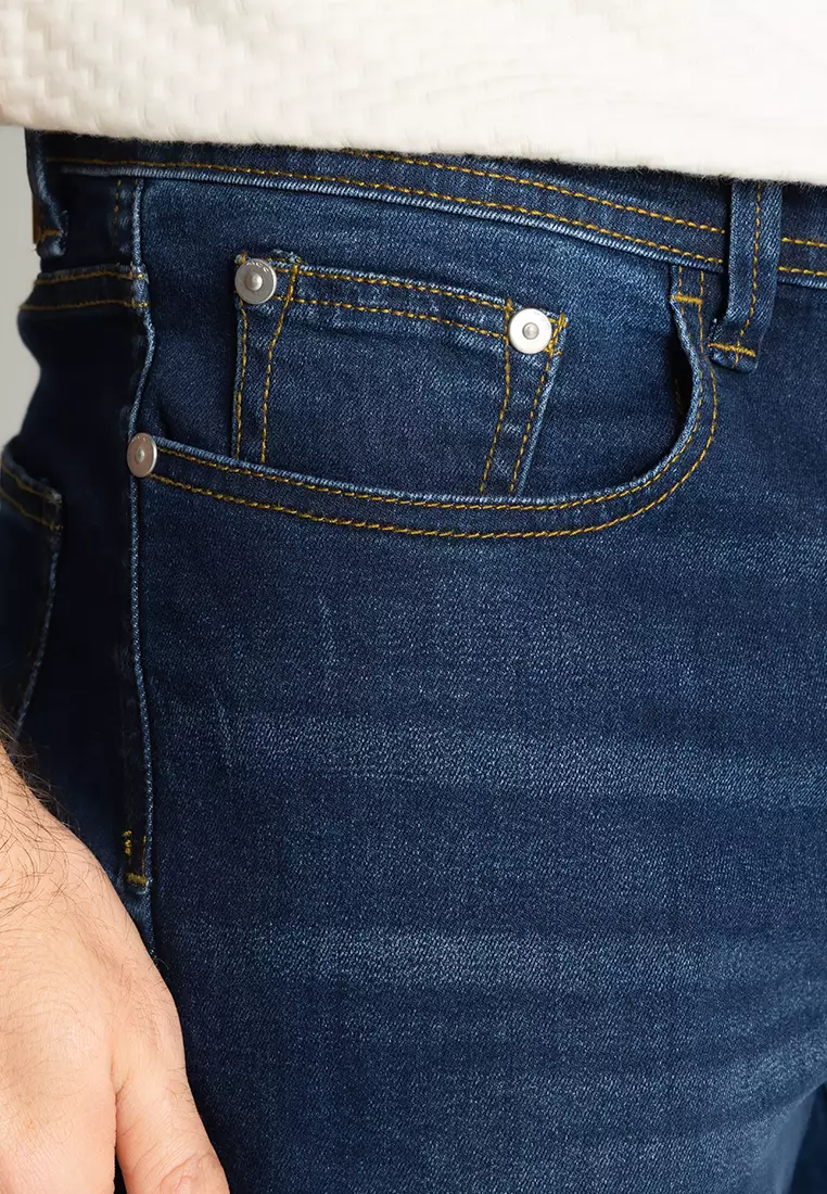 MOC - Celana Panjang Denim Pria Munchen - Dark Navy