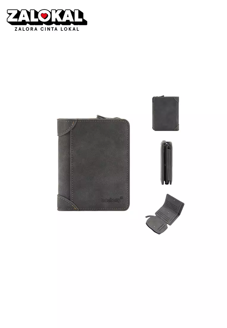 Dompet Pria Bahan Kulit PU Leather Premium BAEOS