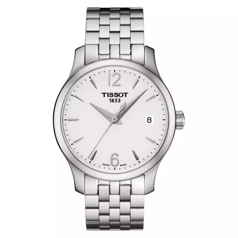 Jam Tangan Wanita TISSOT T Classic T063.210.11.037.00 Tradition Silver Dial Stainless Steel Strap