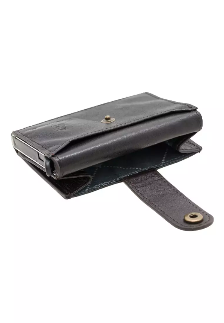 Leather Card Holder Slim Pop Up Card Case Wallet EWB 40163