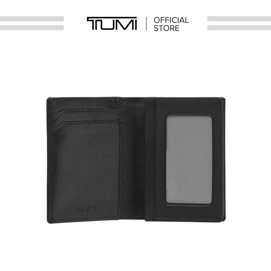 TUMI - Gusseted Card Case - Black Smooth