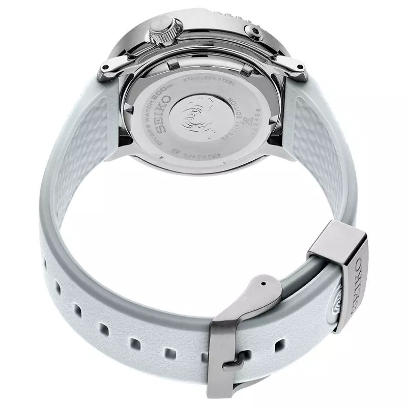 Jam Tangan Pria Seiko Prospex SRPG59K1 Save The Ocean Penguin Baby Tuna Automatic Divers 200M White Rubber Strap