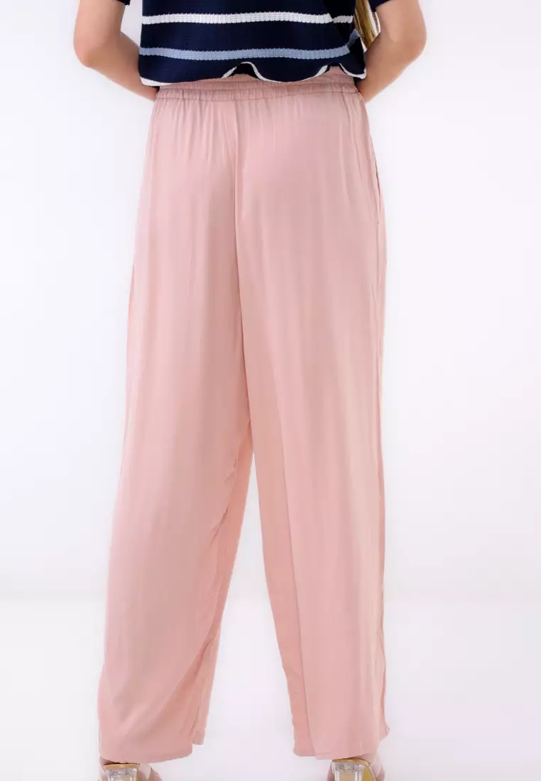 Woven Plain S.Twill Wide Leg Pants