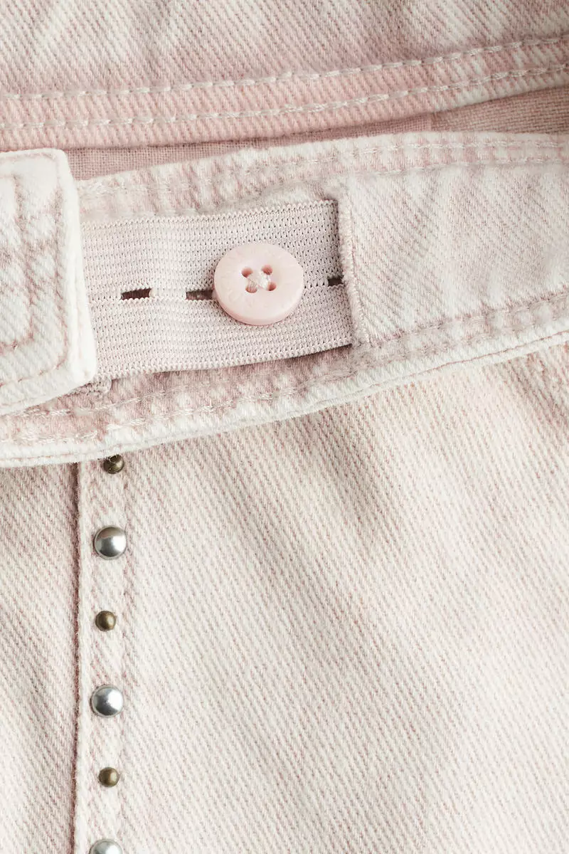 Studded denim skirt