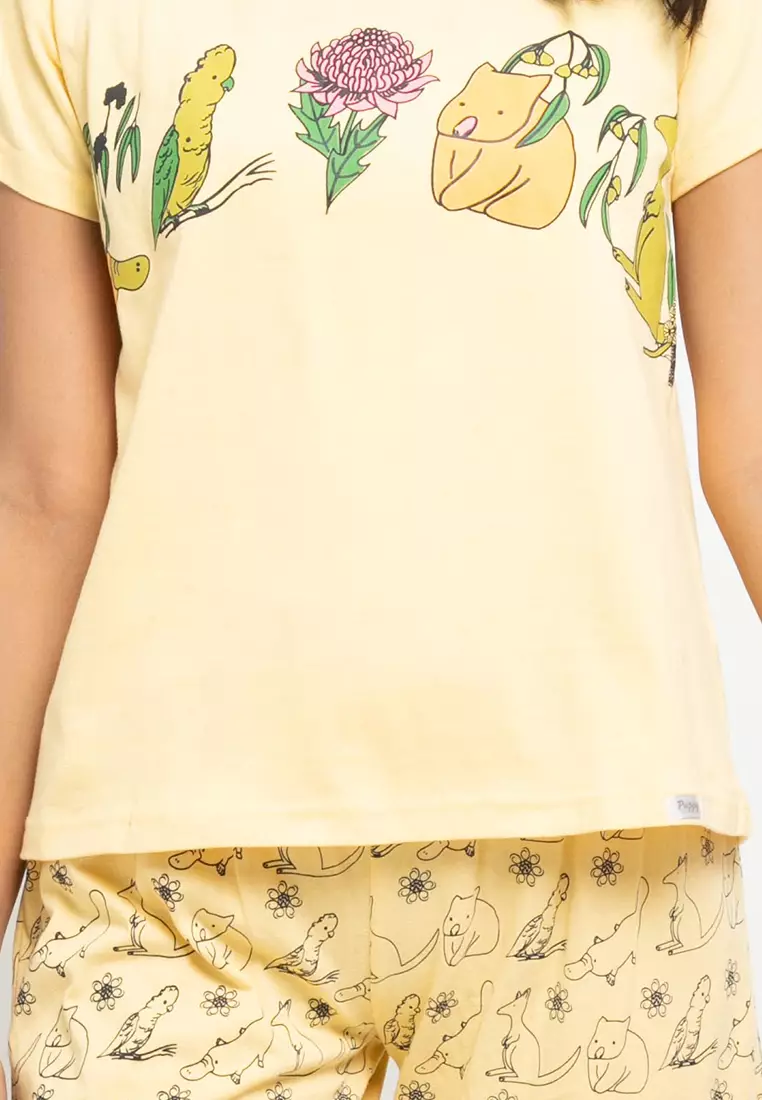 Pyjama Pijama Short Sleeve Short Pants Sleepwear