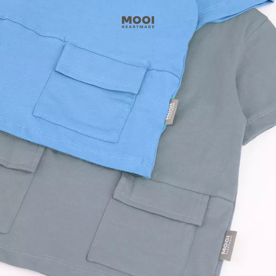 Mooi Kaos Anak Laki - Laki Elio T-Shirt - Blue Navy