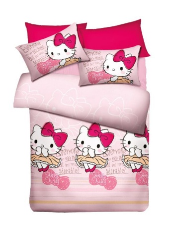 AKEMI Hello Kitty Adorable Fitted Sheet Set 510TC E1A5EHL5B4FC41GS_1