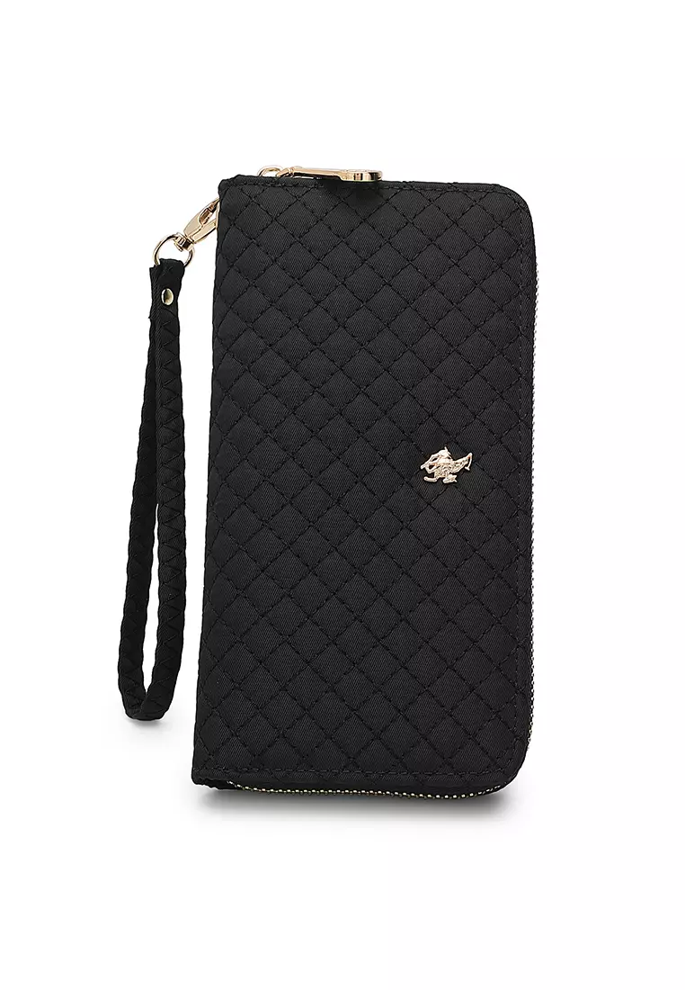 Quilted Long Purse / Wallet - Black