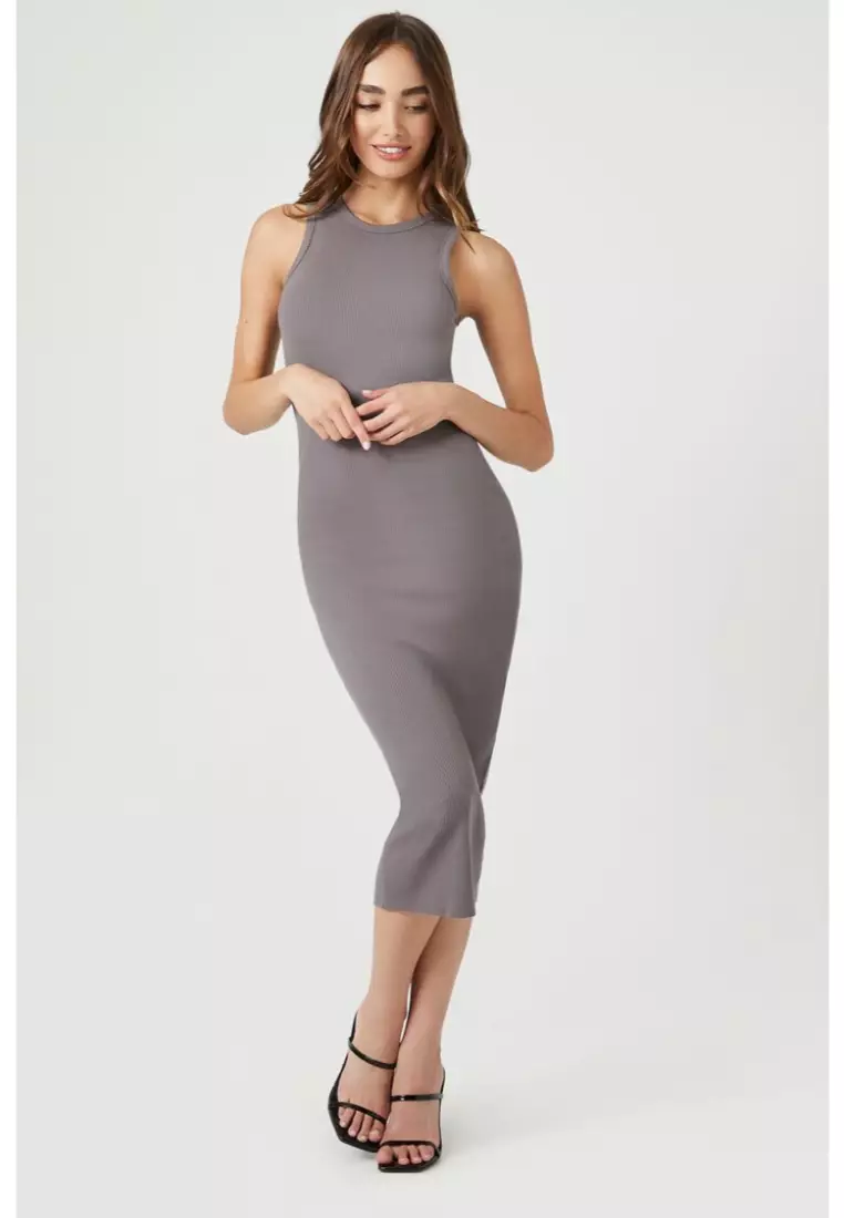 Forever 21 ribbed midi dress on sale