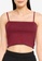 Cotton On red Straight Neck Crop Cami Top 8ECA7AA4139EA6GS_3