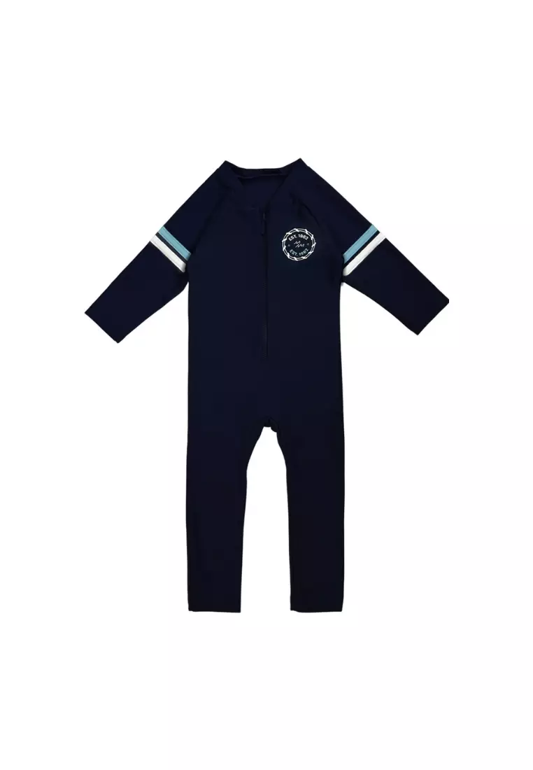 Bleu Marine Long Diving Swimwear, Baju Renang Anak - Dark Saphire