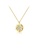 Glamorousky white 925 Sterling Silver Plated Gold Simple Fashion Star Pattern Geometric Round Pendant with Cubic Zirconia and Necklace A320AACE24EC20GS_1