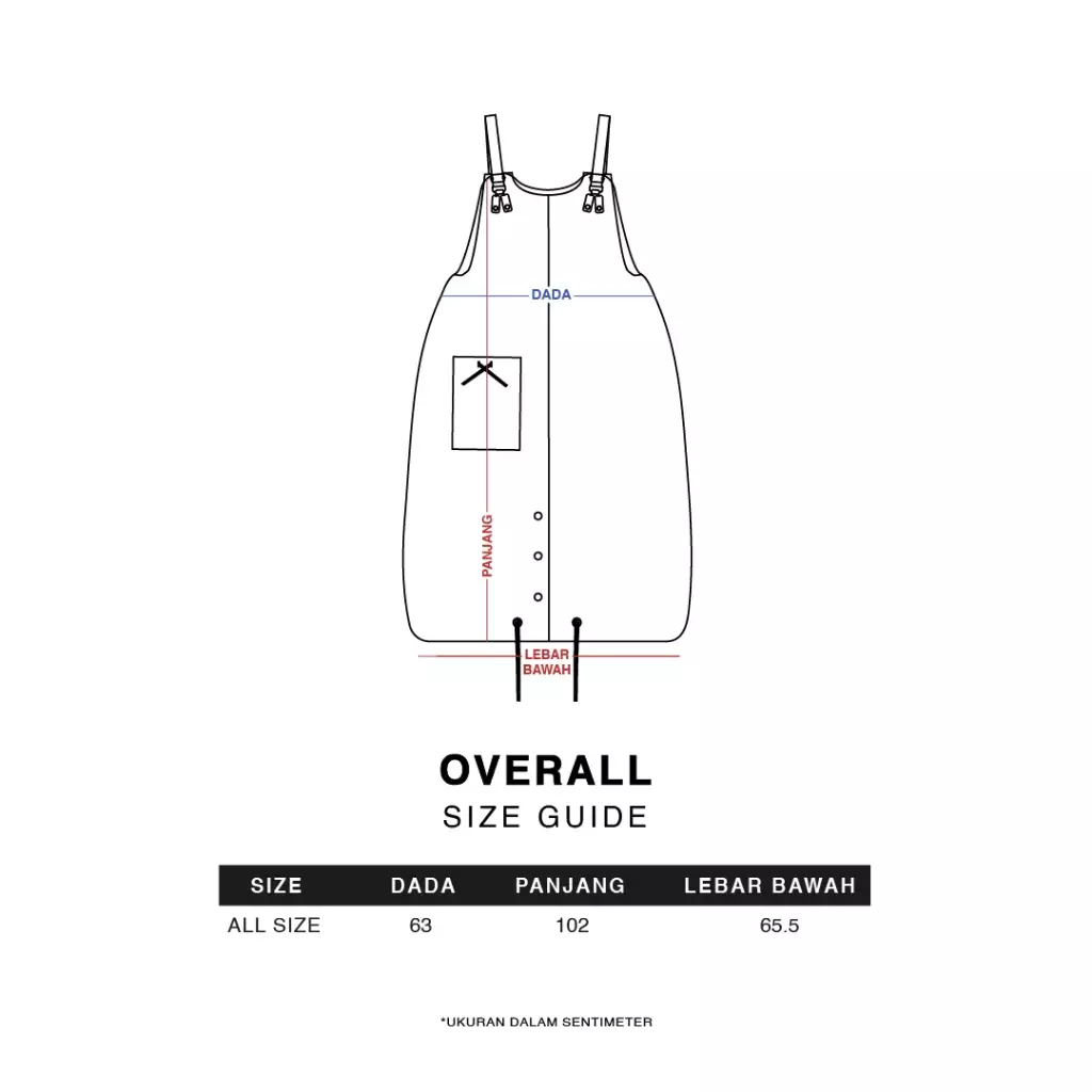 Overall Dress Wanita Thea Black