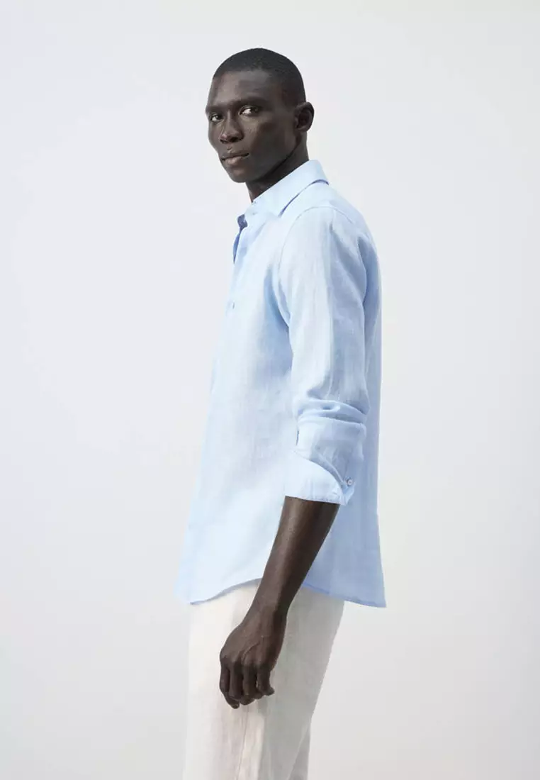 100% Linen Slim-Fit Shirt