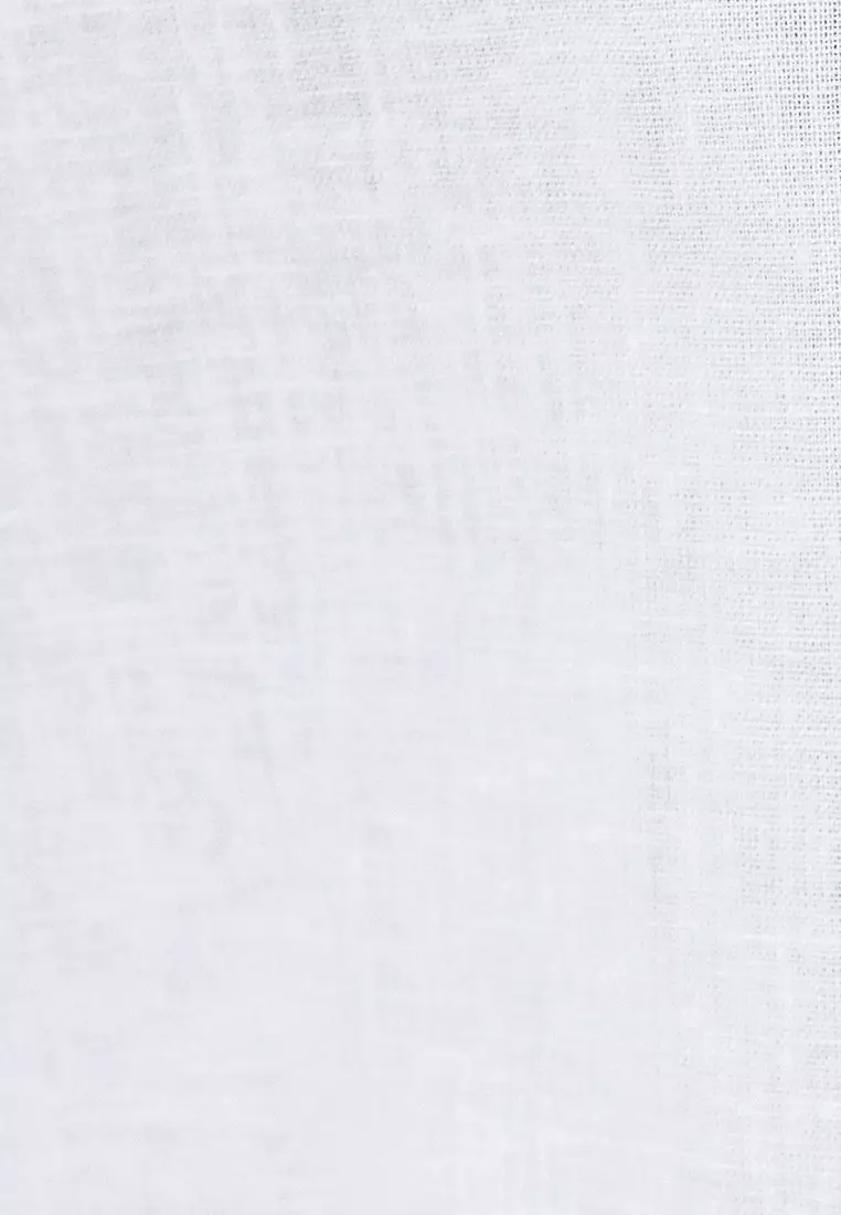 Linen Shirt Basic Short Sleeve Pocket Detail