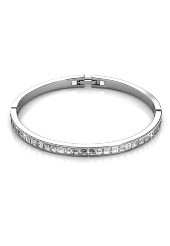 Her Jewellery silver Her Jewellery Chic Bangle (White Gold) with Premium Grade Crystals from Austria HE581AC0RCBMMY_1