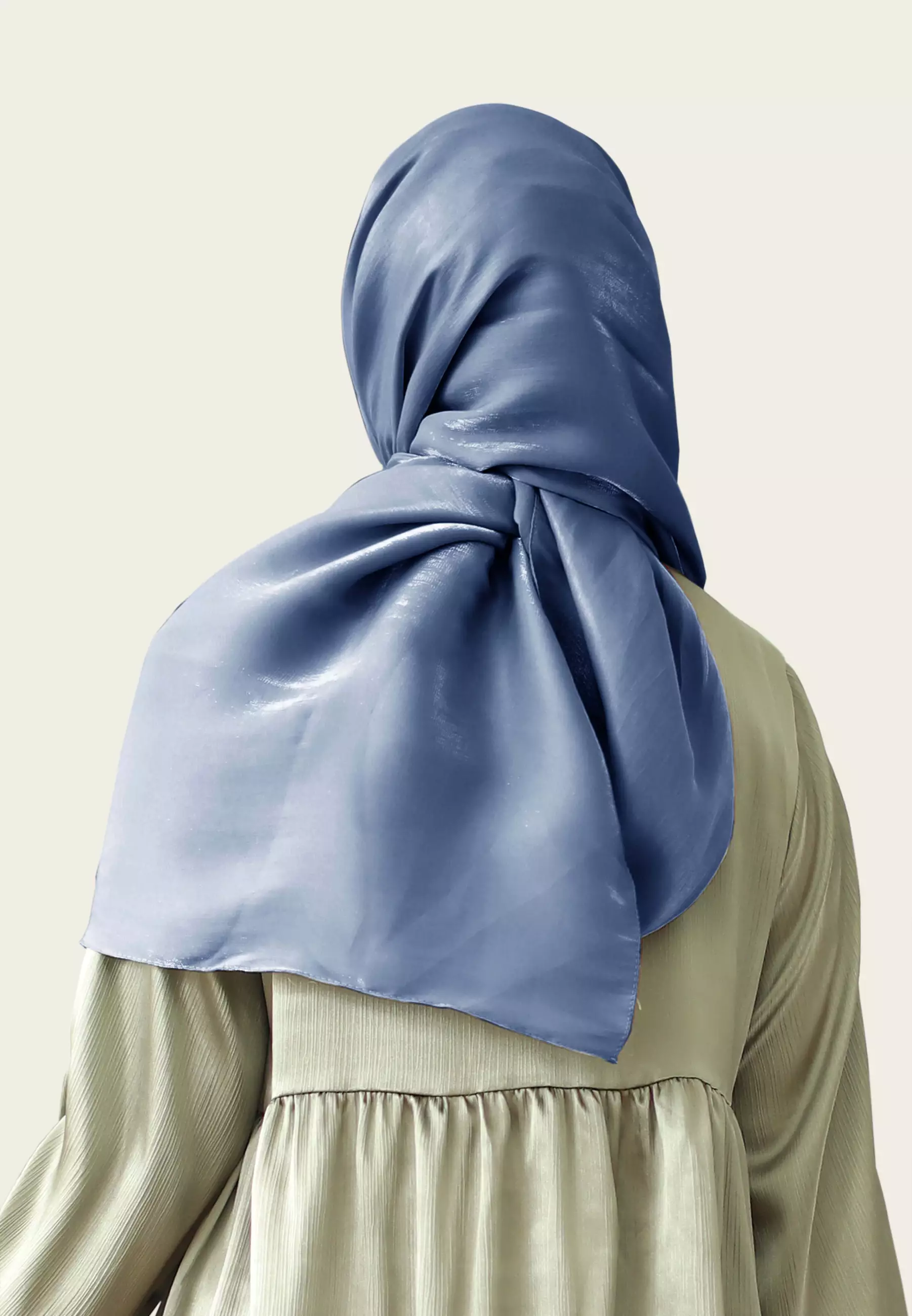 Hijab Pashmina Shimmer Silk Premium - Sapphire Blue