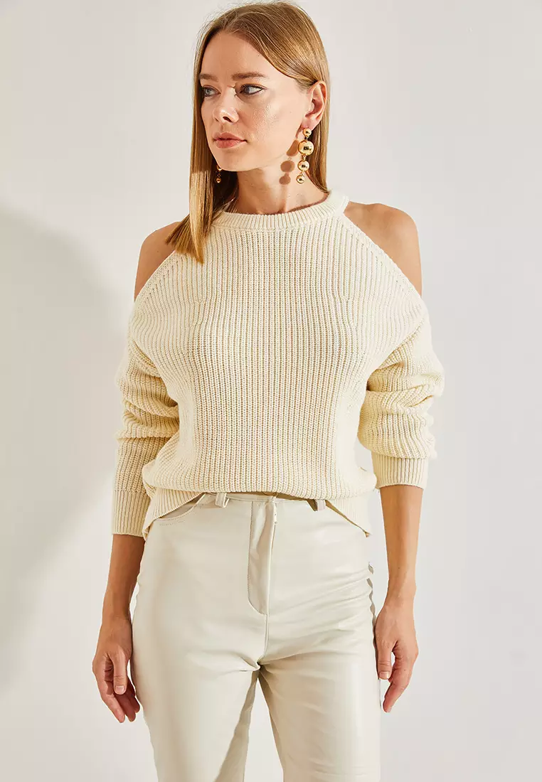 Decollete Knitwear Sweater