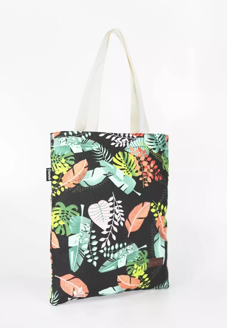 Tote Bag Wanita Tas Wanita Bahan Kanvas Penutup Resleting