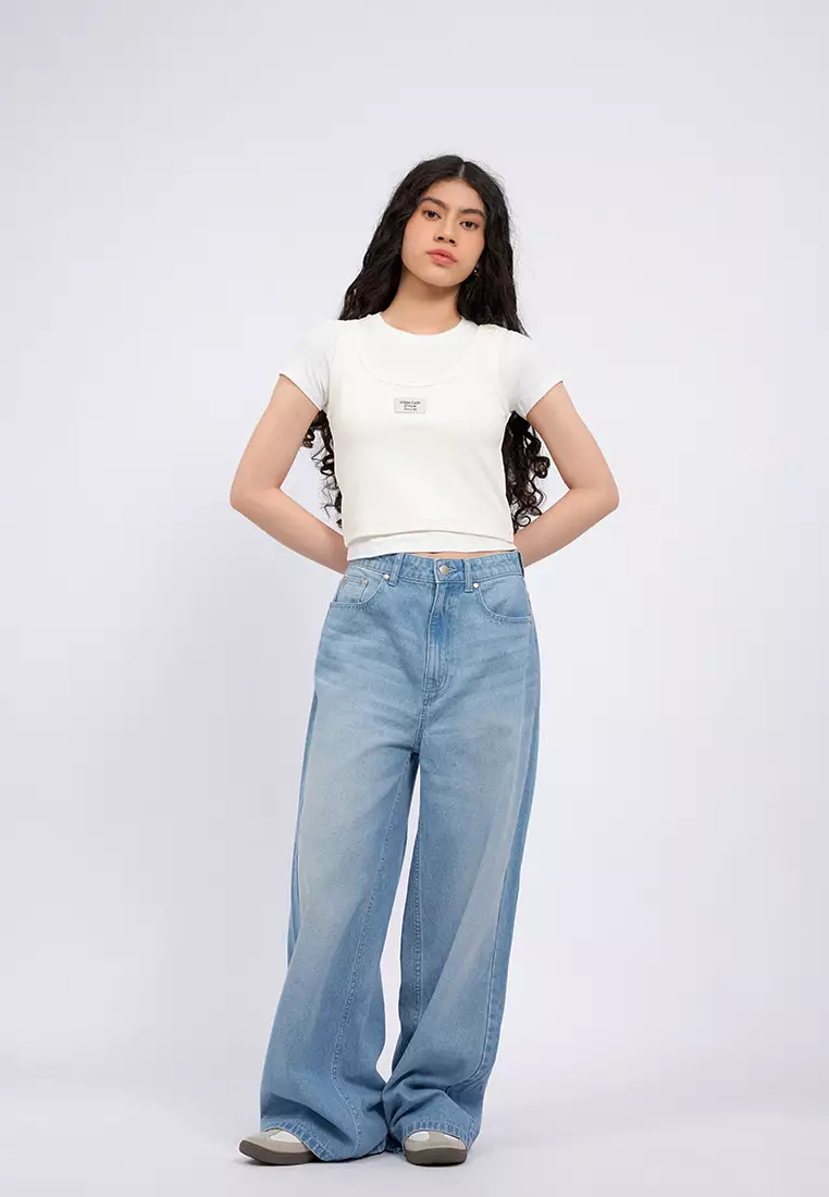 Double Layer Short Sleeve Top