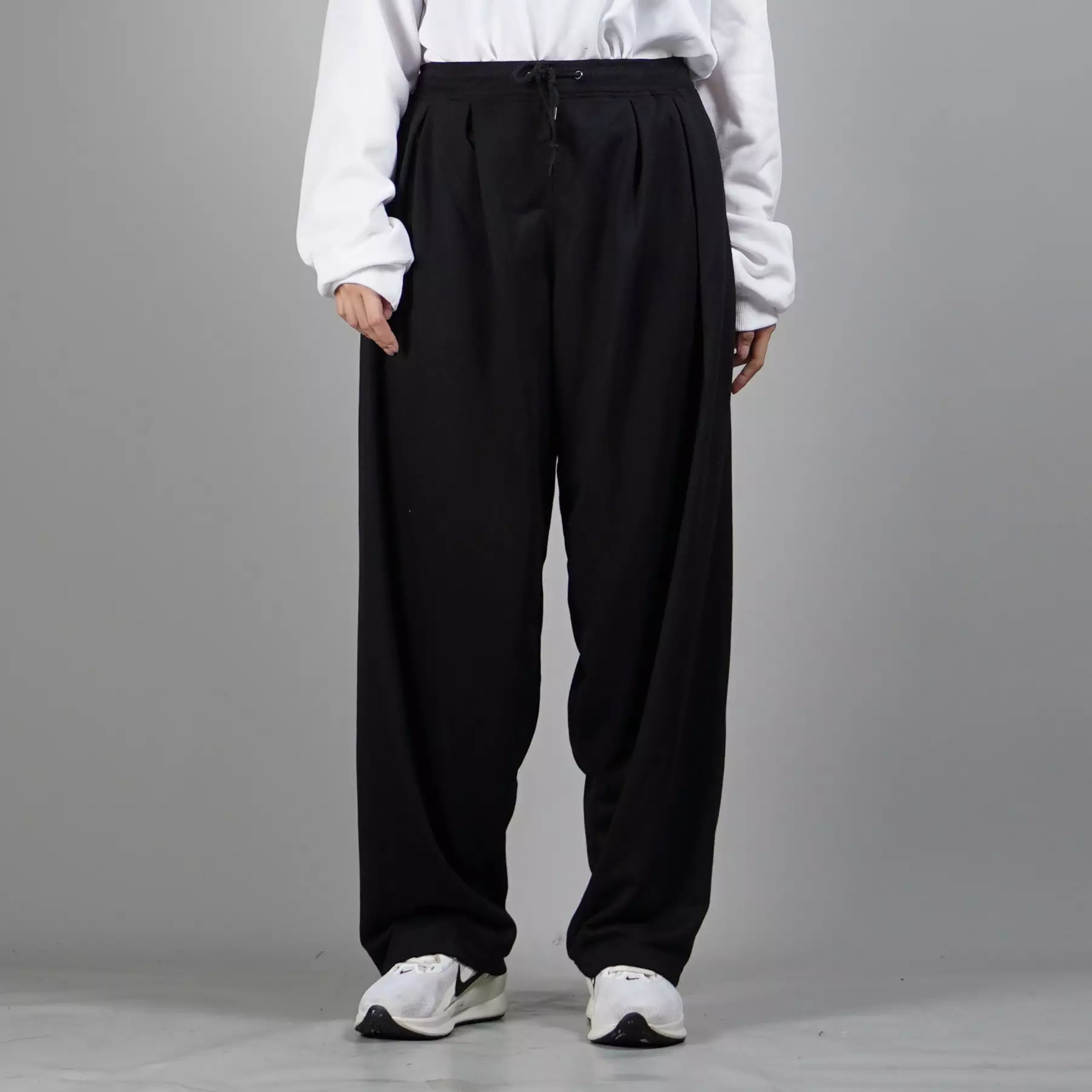 BAGGY PANTS Celana Wanita Baggy Celana Panjang Baggy Celana Baggy Pants Wanita - HITAM