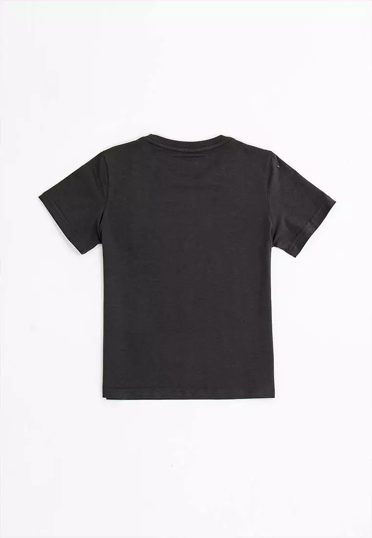 Forest Kids Unisex Premium Soft-Touch Cotton Regular Fit Round Neck Tshirt - Baju T Shirt Budak - FK82001 - 03DkGrey