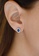 Aquae Jewels white Earrings Princess 18K Gold and Diamonds with Ruby - Emerald - Sapphire - White Gold,Sapphire EB19FAC9C61CB0GS_5